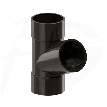 Trójnik PVC firmy KROP ⌀ 63 kolor ciemny brąz